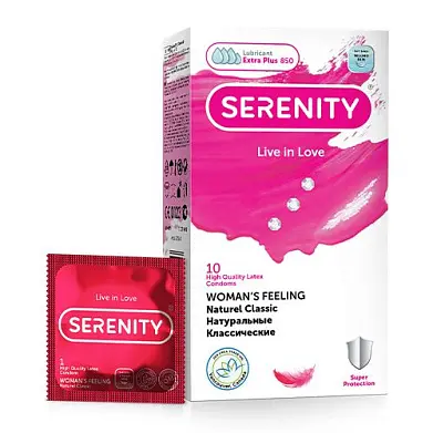 Serenity презервативы из натурального латекса s натуральные классические 10 шт уп