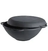 Forester чугунный казан вок с крышкой сковородой 5 л