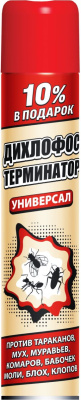 Дихлофос терминатор от летающих и ползающих насекомых 400 см3 