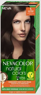 Nevacolor Natural Colors стойкая крем краска для волос 5. светлый шатен