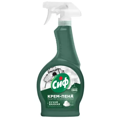Сиф чистящая крем пена удаляет до 100% стойкой грязи 500 мл 