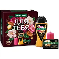 Palmolive подарочный набор роскошь масел пион и камелия гель для душа 250 мл+туалетное мыло 90 г+ свеча парафиновая розовая