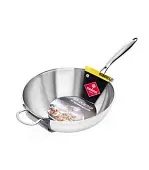 Forester вок из нержавеющей стали диаметр 33 с длинной ручкой