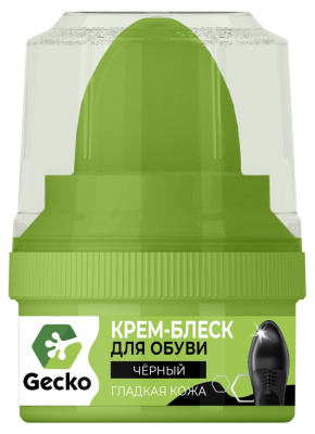 Gecko крем блеск для обуви 60 мл черный 