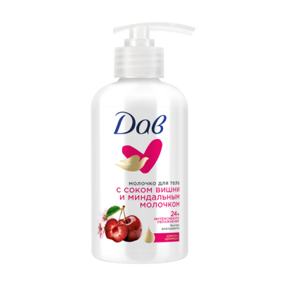 Дав молочко для тела с соком вишни и миндальным молочком 280 мл 