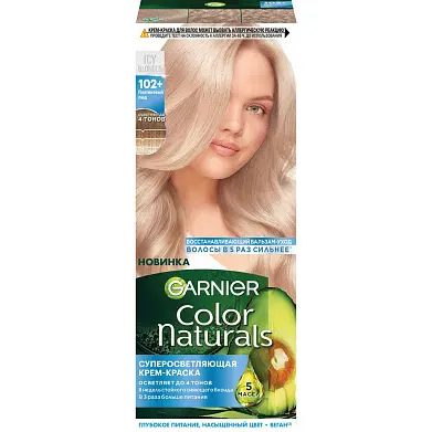 Garnier Color Naturals суперосветляющая крем краска для волос оттенок 102 платиновый лед