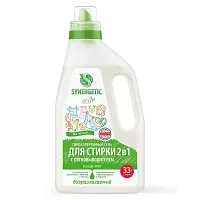 Synergetic биоразлагаемый концентрированный универсальный гипоаллергенный гель для стирки 1 л