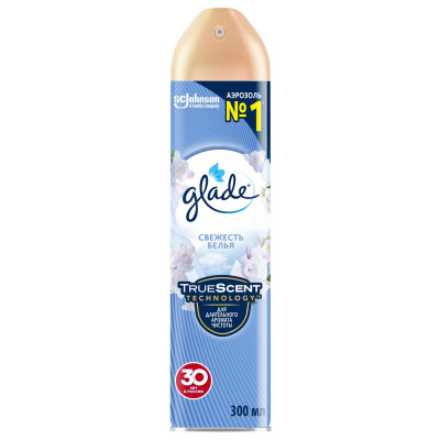 Glade освежитель воздуха аэрозоль свежесть белья 300 мл 