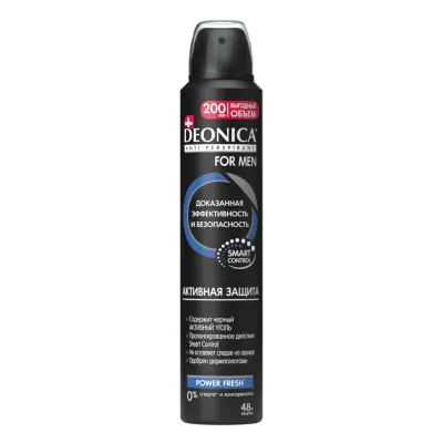 Deonica спрей мужской активная защита 200 мл 