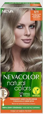 Nevacolor Natural Colors стойкая крем краска для волос 9.11 очень светлый блонд интенсивно пепельный