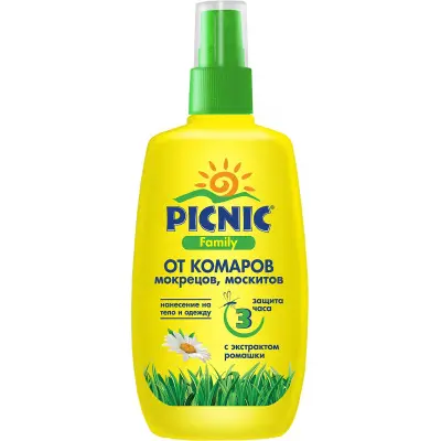 Picnic средство репеллентное спрей от комаров 120 мл 