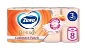 Zewa туалетная бумага 3 х слойная персик 8 шт