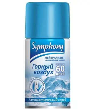 SYMPHONY авт освежитель воздуха горный воздух 250 см3 сменный баллон