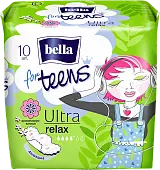Прокладки гигиенические супертонкие BELLA FOR TEENS Relax, 10шт