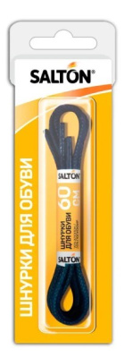 SALTON шнурки для обуви с пропиткой 60 см круглые черные 6/36 