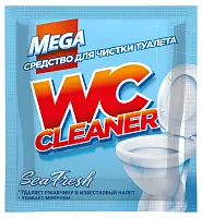 Mega порошок для чистки туалета с антимикроб эффектом wc cleaner sea fresh 130 г