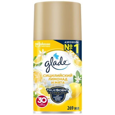 Glade automatic запасной баллон сицилийский лимонад и мята 269 мл 