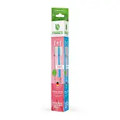 Synergetic eco dental care зубная щетка для взрослых 2 шт розовая голубая