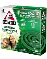 Раптор спирали от комаров mega power 10+2 шт