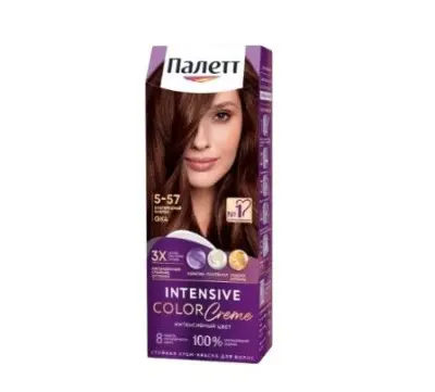 Палетт крем краска для волос благородный каштан 5.57 