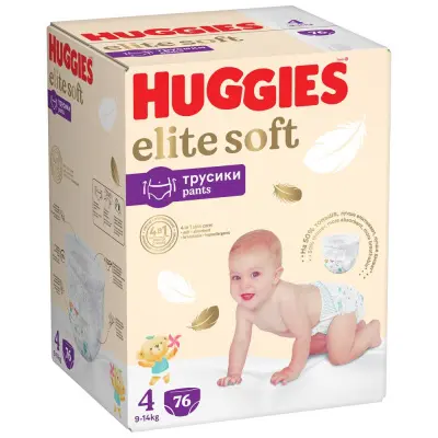Huggies Soft подгузники трусики 9-14 кг 4 размер 76 шт 