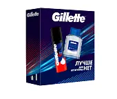 Подарочный набор gillette лосьон после бритья Ice 50 мл и gillette пена для бритья классическая 50 мл