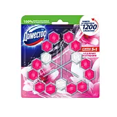 Доместос сила 5 в1 блок для унитаза ледяная магнолия защита от микробов и налета 3X55 гр