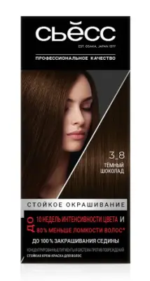 Сьёсс краска для волос 3-8 темный шоколад 
