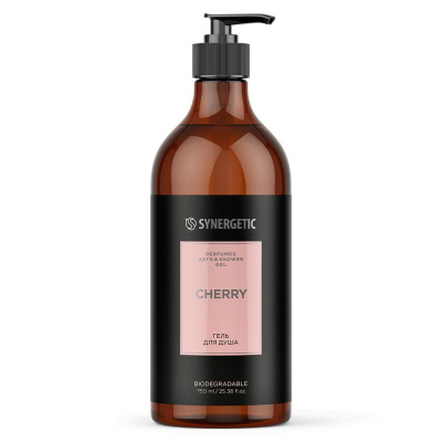 Synergetic парфюмированный гель для душа cherry вишня 750 мл 