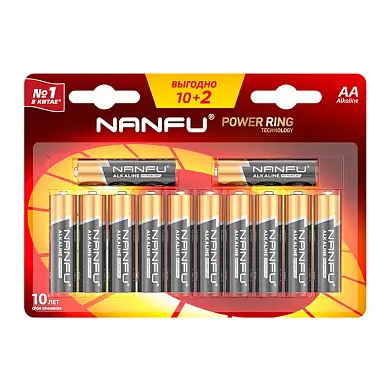 Nanfu Батарейка щелочная (10+2шт.)