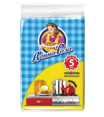 Донна Роза салфетки вискозные 5 шт 