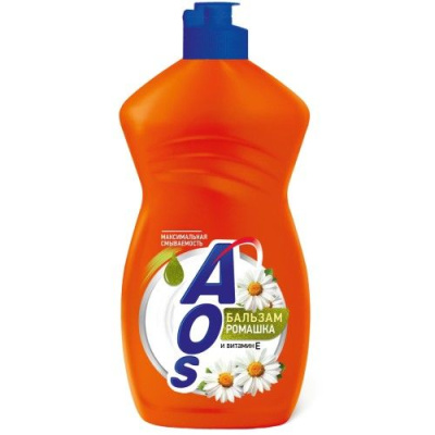АОS средство для мытья посуды ромашка витамин е 450 мл 