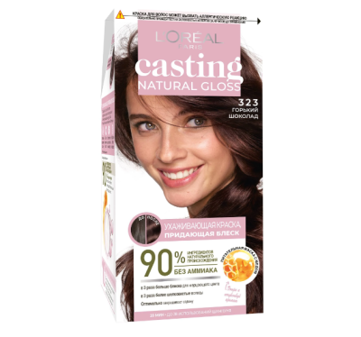 L'Oreal Paris Casting Creme Gloss краска уход для волос 323 горький шоколад 