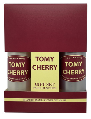 TOMY CHERRY  подарочный набор шампунь 250  гель для душа 250 жен 