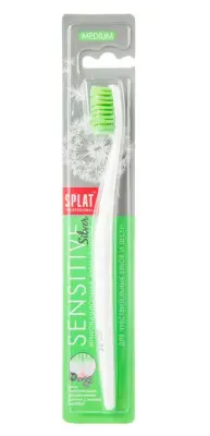 Splat щётка зубная для чувствительных зубов средней жёсткости Silver 