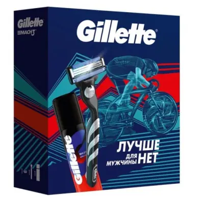 Подарочный набор gillette с 1 кассетой + gillette пена для бритья классическая 50 мл 