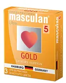 Masculan презервативы  5 Ultra №3 утонченный латекс золотого цвета