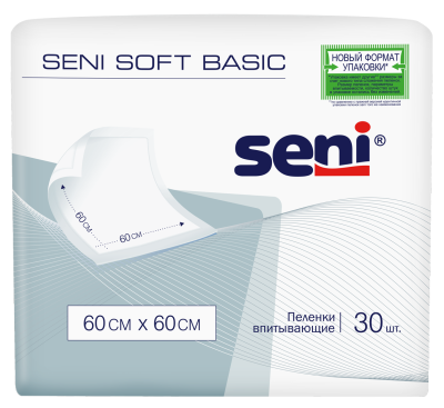 Пеленки BELLA гигиенические SENI Basic по 30 шт 60*60 soft 