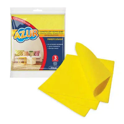 Azur салфетка домашняя 3 шт 