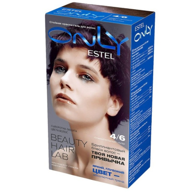 Estel Стойкая краска-гель для волос Пленительный нуар Only 4/6 