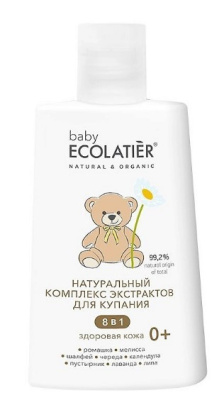 Ecolatier baby натуральный комплекс экстрактов 8 в 1 здоровая кожа  для купания детей 0+ 250 мл 