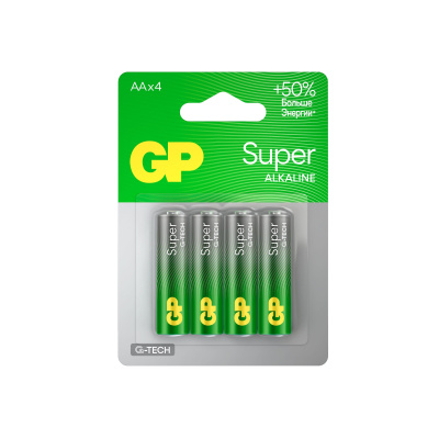 GP батарейки super alkaline АA/LR6 4 шт 