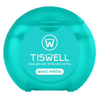 Tiswell зубная нить вощеная с ксилитом от налета и кариеса 50 м 