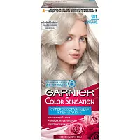 Garnier Color Sensation стойкая крем краска для волос платиновый блонд оттенок 911 дымчатый ультраблонд