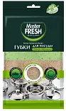 Master FRESH эко губки для посуды из агавы xxl размер крупнопористый поролон 2шт
