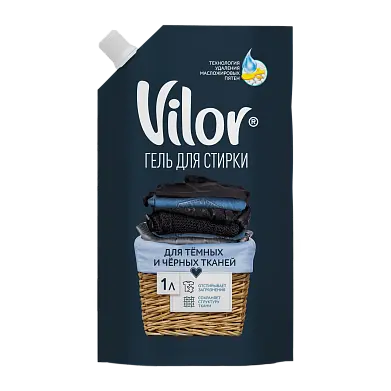 Vilor средство жидкое для стирки для чёрных и тёмных тканей 1 л