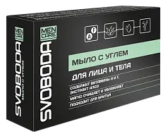 SVOBODA MEN CARE туалетное мыло твердое с углем 100 г