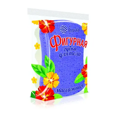 Insula губка для тела фигурная массажная 