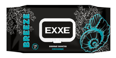 Exxe men влажные салфетки микс breeze&silver 120 шт 