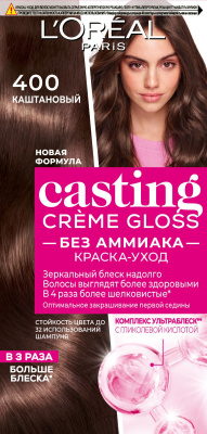L'Oreal Paris Casting Creme Gloss краска уход для волос 400 каштан 